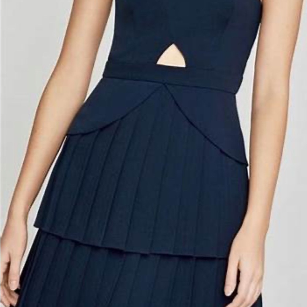 BCBG Blue Fit and Flare Mini Dress